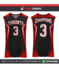 RED BLACK WINGS  BASKETBALL UNIFORMS