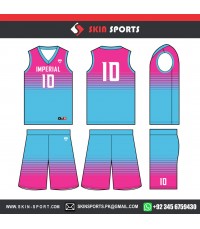 IMPERIAL BABY BLUE  BASKETBALL UNIFORMS