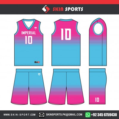 IMPERIAL BABY BLUE  BASKETBALL UNIFORMS