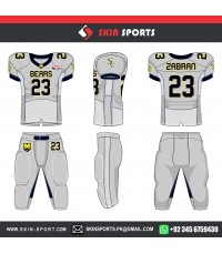 GREY WHITE   American Football Uniforms 