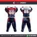 BULLS RED BLACK  AMERICAN FOOTBALL UNIFORMS 