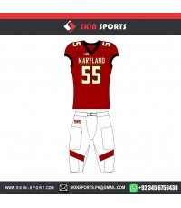 TERPS RED WHITE   AMERICAN FOOTBALL UNIFORMS 