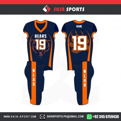 BEARS ORANGE NAVY  AMERICAN FOOTBALL UNIFORMS